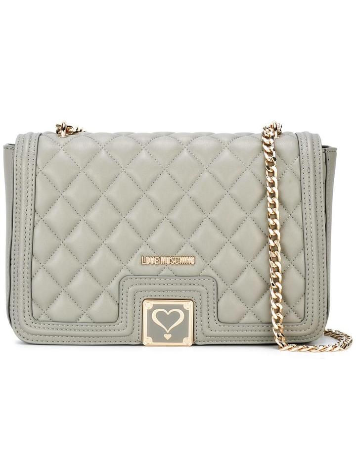 Love Moschino Quilted Shoulder Bag, Women's, Green, Polyurethane