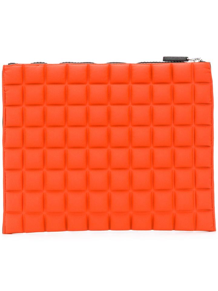 No Ka' Oi Chocolate Bar Quilted Clutch - Yellow & Orange