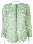Valentino Lace Shirt, Women's, Size: 38, Green, Cotton/viscose/polyamide