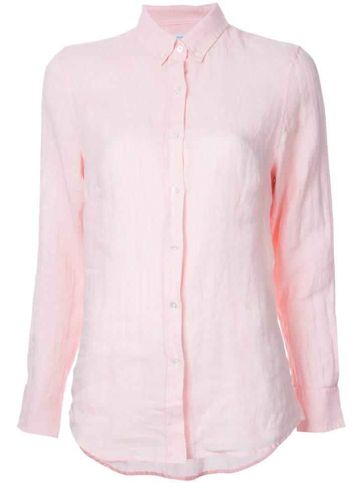 Venroy - Button-down Shirt - Women - Linen/flax - S, Pink/purple, Linen/flax