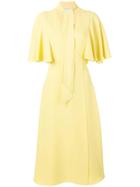 Valentino Scarf Neck Dress - Yellow