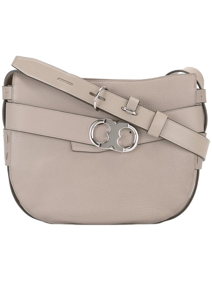 Tory Burch - Front Buckle Crossbody Bag - Women - Leather - One Size, Women's, Nude/neutrals, Leather