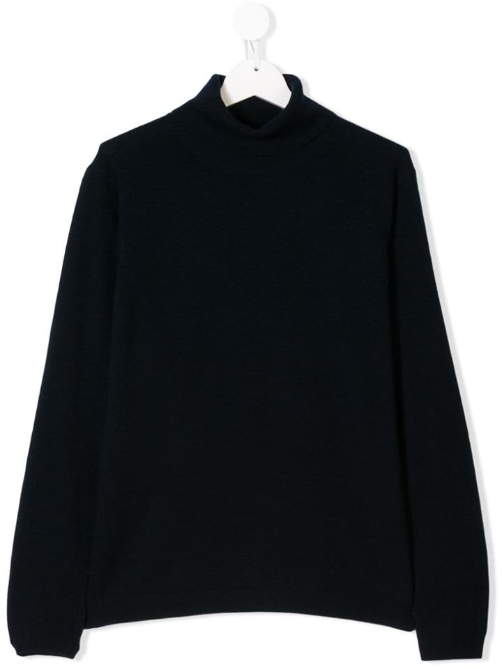 Il Gufo Teen Turtleneck Knitted Sweater - Blue