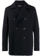 Loro Piana Giubbino Double Breasted Coat - Blue