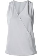 Peter Cohen Draped Wrap Top, Women's, Size: Medium, Grey, Silk