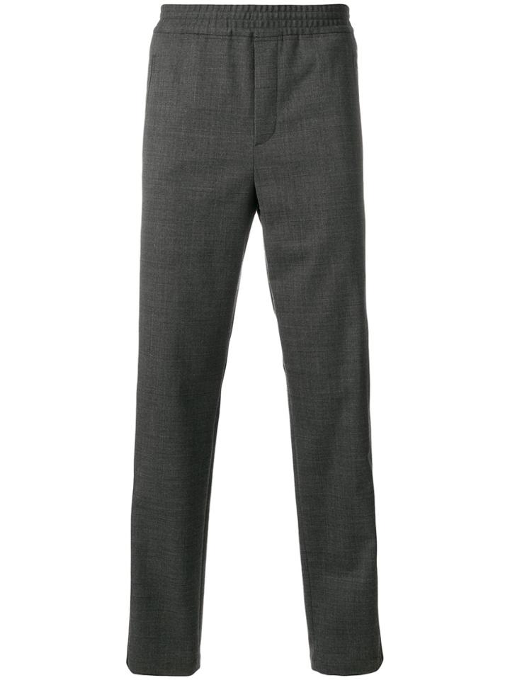 Neil Barrett Stripe Detail Elasticated Trousers - Grey