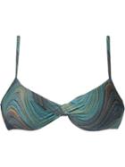 Lygia & Nanny Printed Bikini Top, Women's, Size: 40, Blue, Polyamide/spandex/elastane