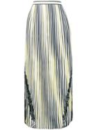 Liu Jo Striped Pleated Skirt - Blue