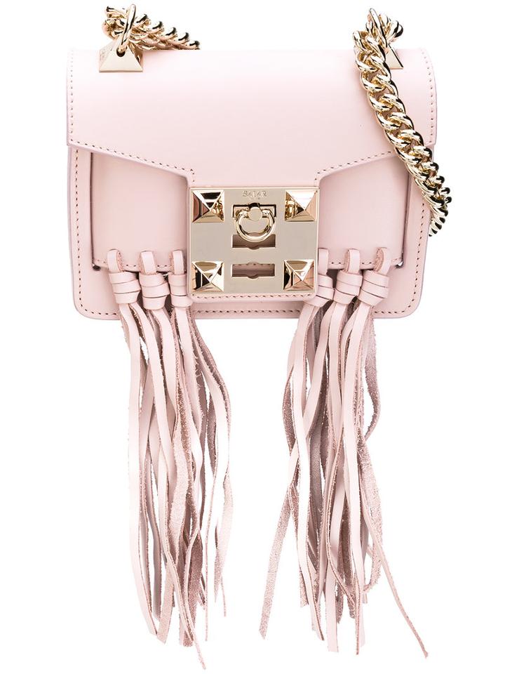 Salar - Fringed Shoulder Bag - Women - Leather/metal - One Size, Pink/purple, Leather/metal
