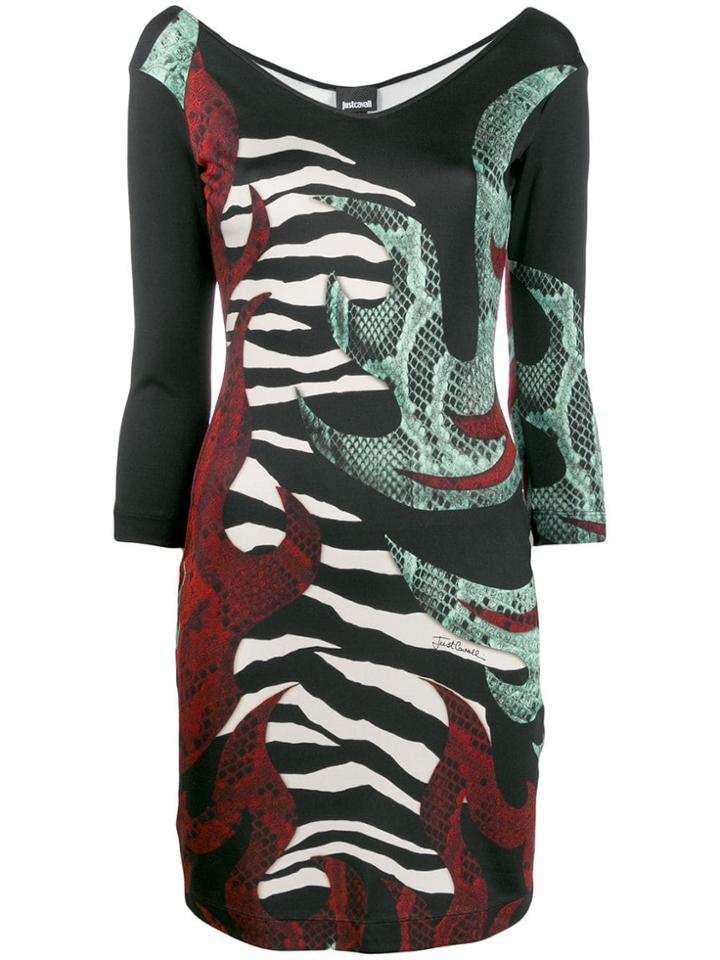 Just Cavalli Animal-print Dress - Black