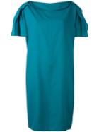Gianluca Capannolo - Draped Detail Dress - Women - Viscose - 44, Blue, Viscose