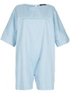 Bassike Stitch Detail Twill Playsuit - Blue