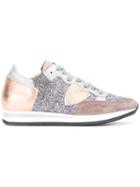 Philippe Model Glitter Effect Panel Sneakers