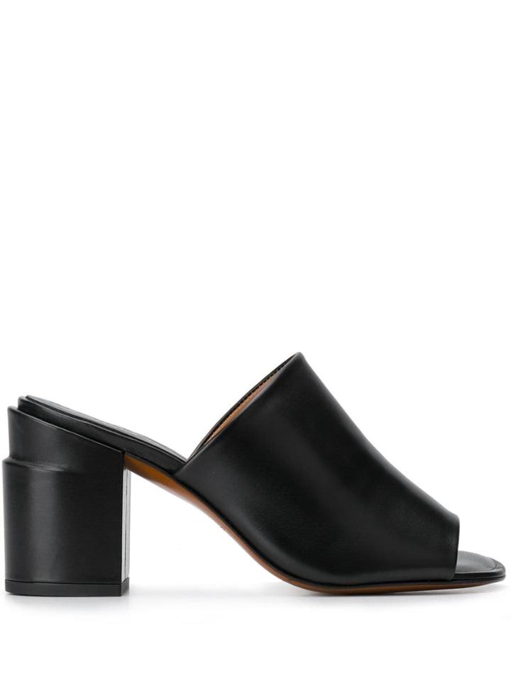 Clergerie Block Heel Mules - Black