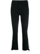Mother Side Stripe Bootcut Jeans - Black