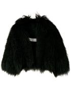 Lanvin Vintage 2002's Cropped Fur Jacket - Black