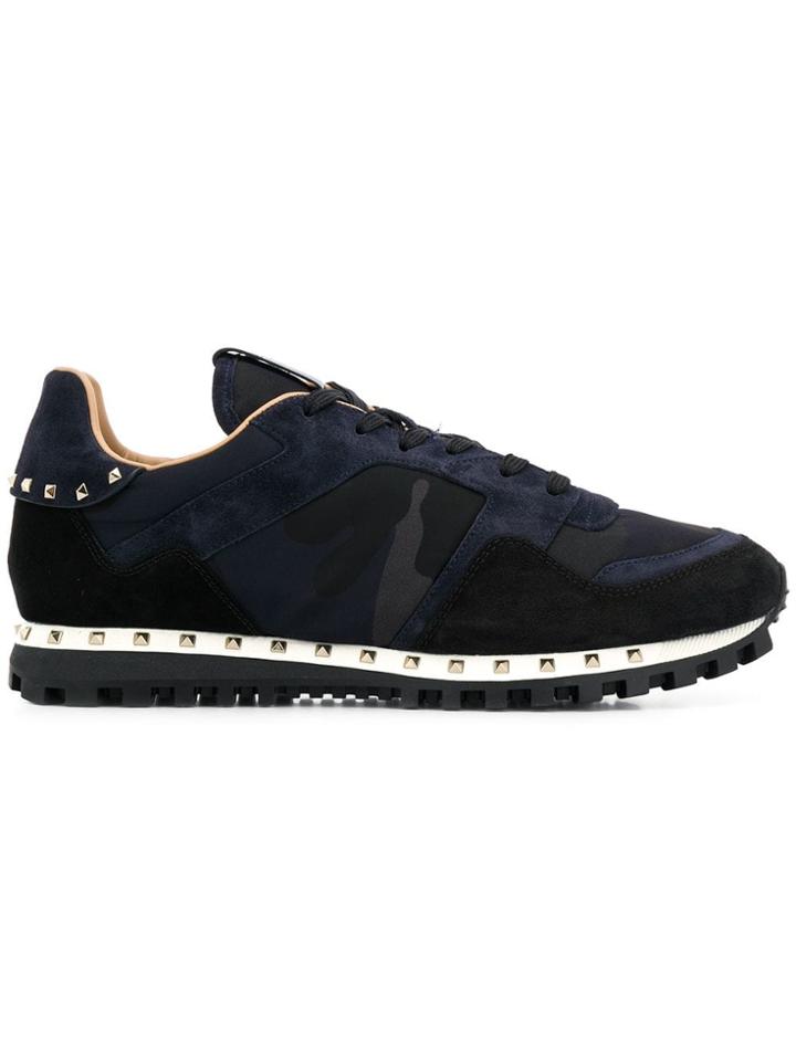 Valentino Valentino Gaaravani Camouflage Sneakers - Blue