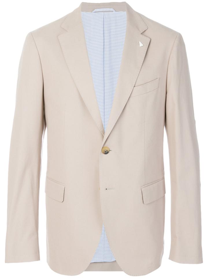 Gant By Michael Bastian Classic Two Buttoned Jacket - Nude & Neutrals