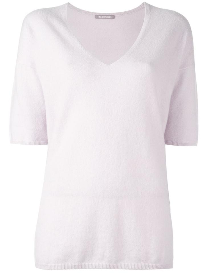 Hemisphere Half Sleeve Jumper, Women's, Size: Medium, Pink/purple, Cashmere/wool