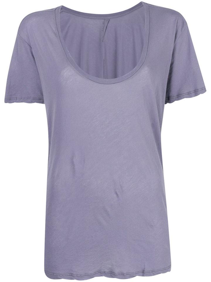 Unravel Project Scoop Neck T-shirt - Pink & Purple