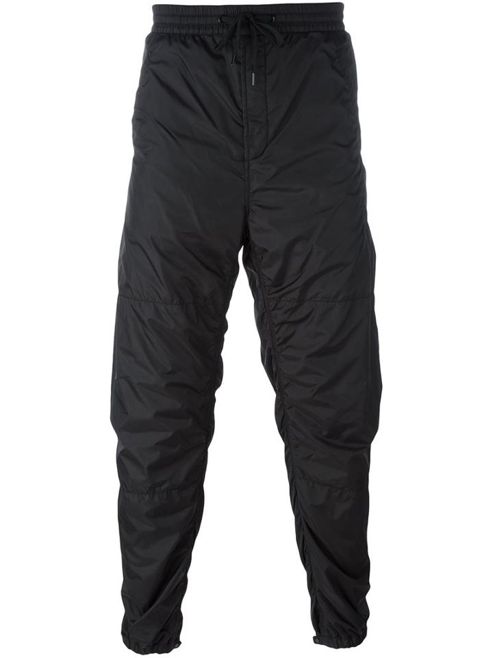 Alexander Wang Embroidered Track Pants, Men's, Size: 48, Black, Cotton/nylon/polyester