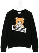 Moschino Kids Teddy Toy Logo Sweatshirt - Black