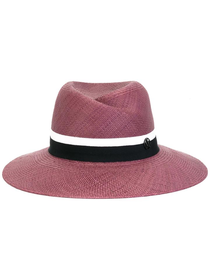 Maison Michel Virginie Hat - Pink & Purple