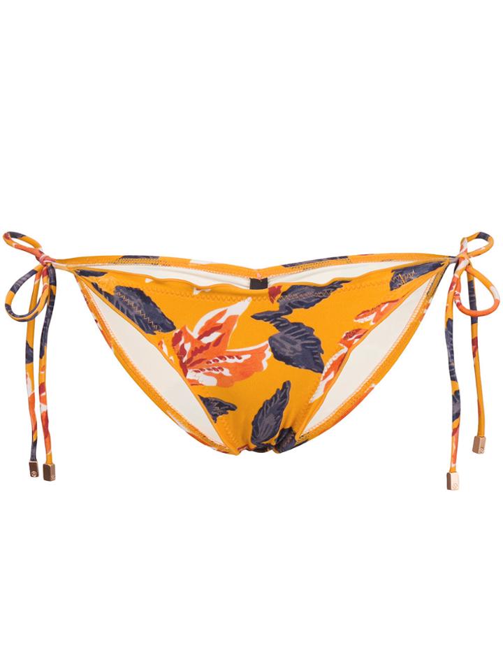 Vix Paula Hermanny Ripple Tie Bikini Bottoms - Yellow & Orange