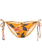Vix Paula Hermanny Ripple Tie Bikini Bottoms - Yellow & Orange