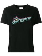 Saint Laurent Star Logo Printed T-shirt - Black