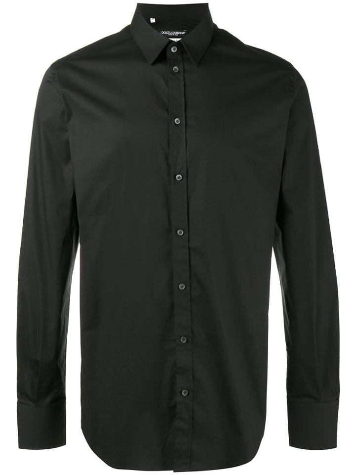 Dolce & Gabbana Small Collar Shirt - Black