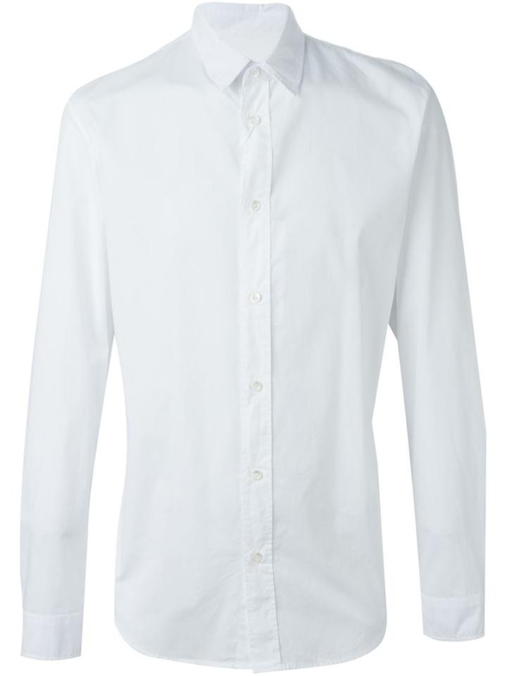 Maison Margiela Classic Long Sleeve Shirt, Men's, Size: 39, White, Cotton