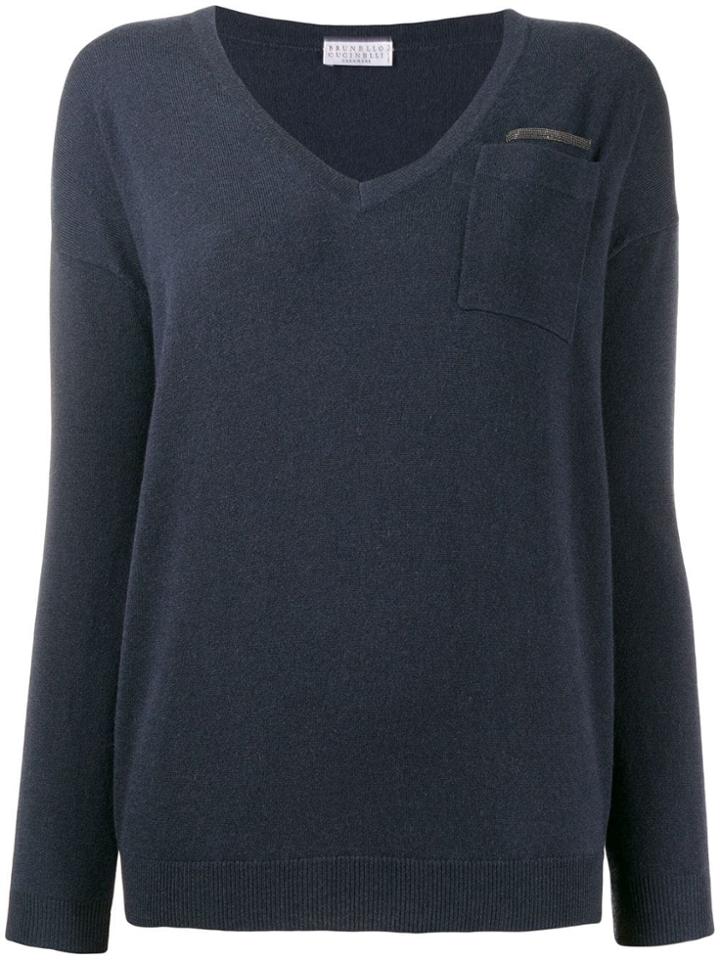 Brunello Cucinelli Freddo Jumper - Blue