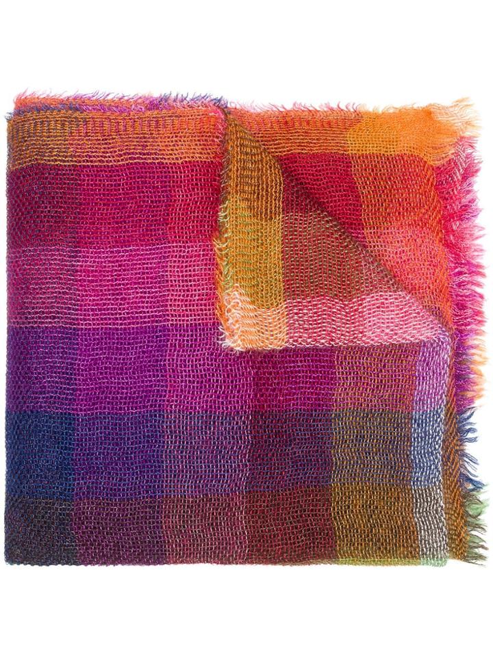 Faliero Sarti Checked Scarf - Pink