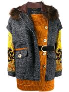 Versace Patchwork Oversized Jacket - Black