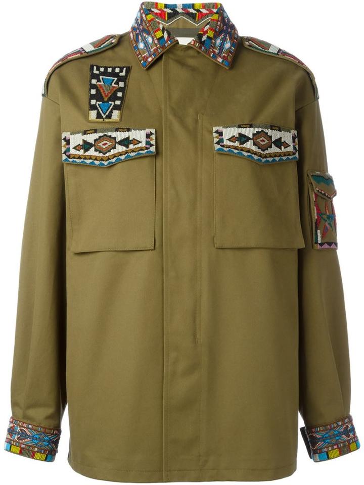 Valentino Beaded Military Jacket