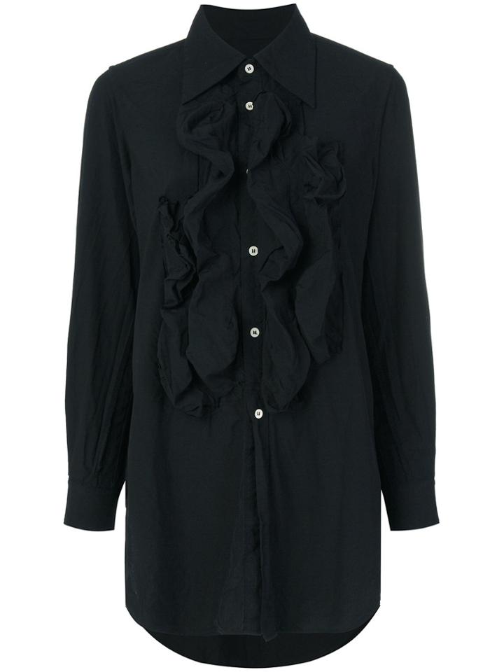 Comme Des Garçons Front Applique Shirt - Black