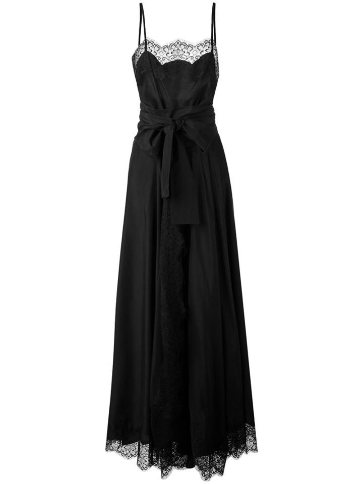 Faith Connexion - Lace Inserts Dress - Women - Silk - M, Black, Silk