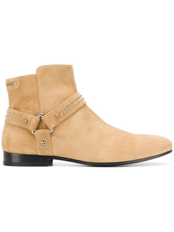 Philipp Plein Fingers Ankle Boots - Nude & Neutrals