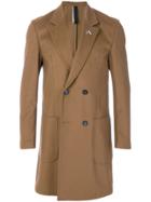 Low Brand Double Breasted Coat - Brown