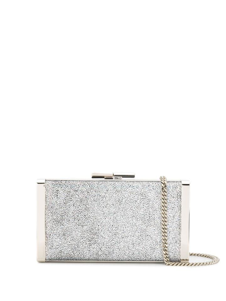 Jimmy Choo Hologram Box Clutch - Silver