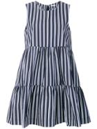 P.a.r.o.s.h. Striped Tiered Day Dress - Blue
