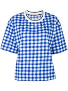 Marni Checked Print T-shirt - Blue