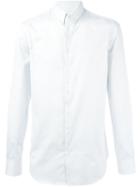Giorgio Armani Striped Button Down Shirt, Men's, Size: 41, White, Cotton
