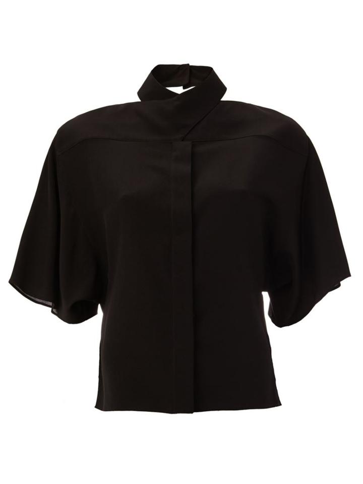 Maison Margiela Cut Out Detail Shirt, Women's, Size: 40, Black, Silk
