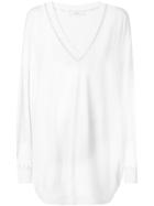 Givenchy Faux Pearl Trim Jumper - White
