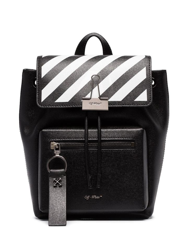 Off-white Diagonal-stripe Backpack - Black