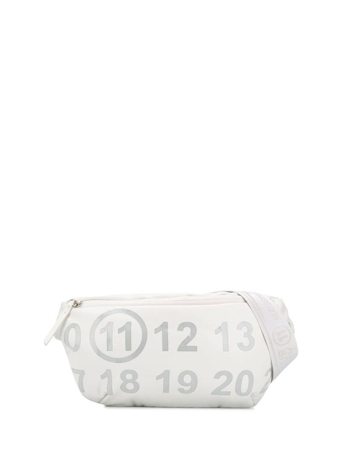 Maison Margiela Logo Embellished Belt Bag - White