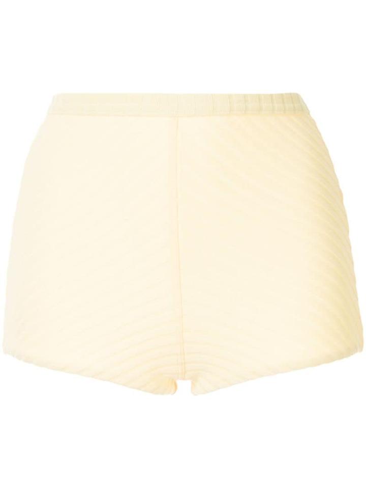 Peony High-waist Bikini Bottoms - Yellow