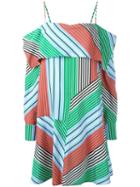 Msgm Off Shoulder Dress, Women's, Size: 40, Polyester/cotton/viscose